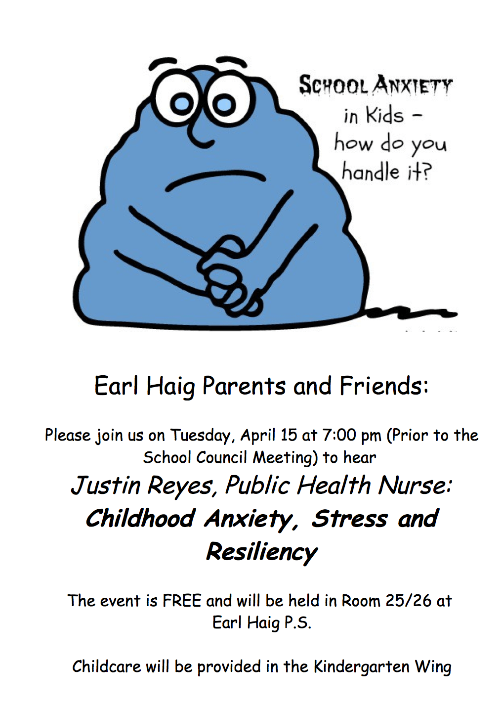 Is Your Child Stressed or Anxiety?  Come check this out Tomorrow Night