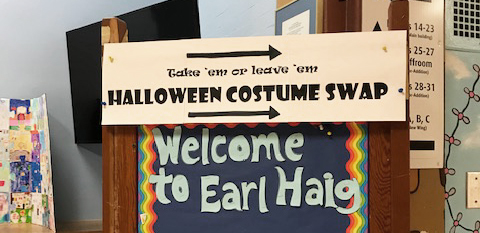 Costume swap sign