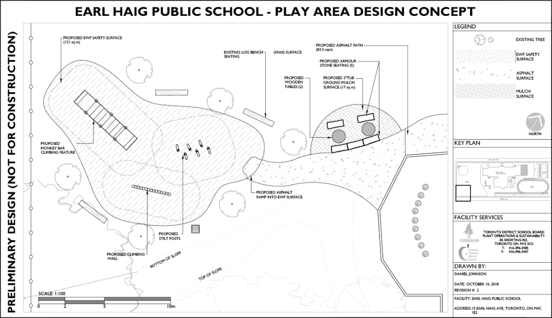 Map of preliminary playground revitalization