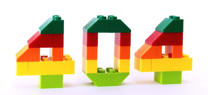 404 numbers created with Lego pieces